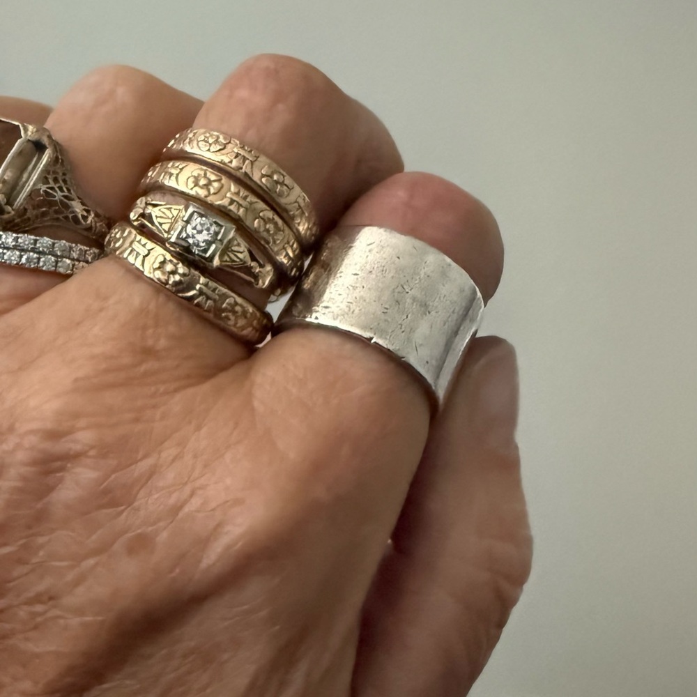 Vintage Versani SS/925 Cigar Band size 8.25